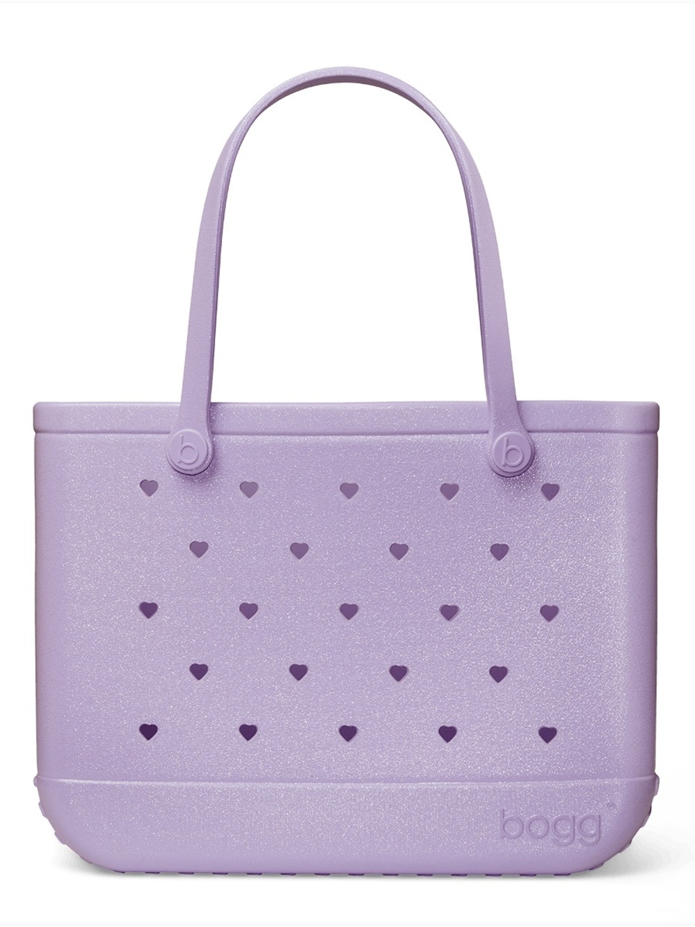 Lilac shimmer Heart large Bogg bag